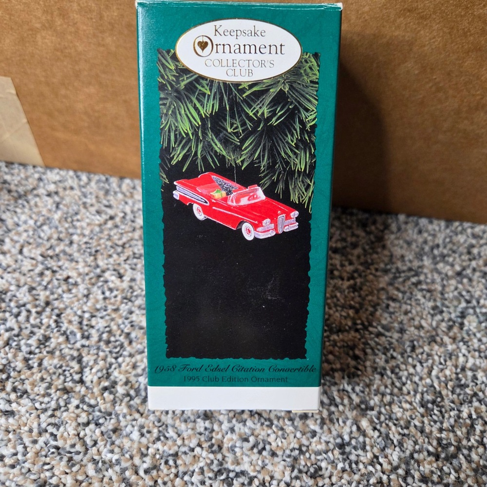 1995 Hallmark Keepsake Ornament 1958 Ford Edsel Citation Convertible Red KOCC